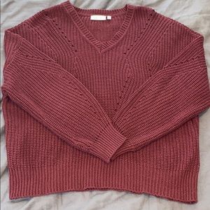 Cranberry Cable Knit Sweater